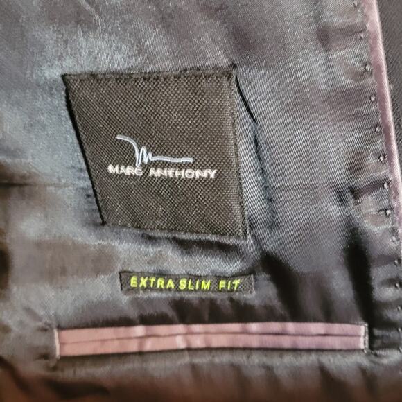 Marc Anthony Wool Blazer Extra Slim 40L Black Modern Tailored Career Quietlux - Picture 3 of 7